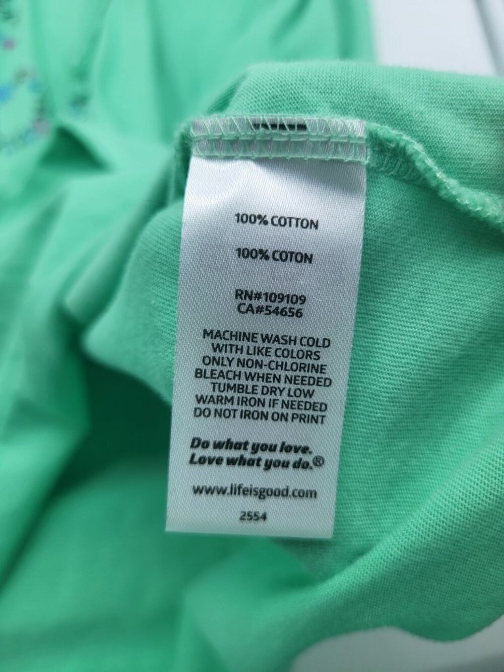 Life is Good Women's SZ LG  L/S Crusher Lite Hoodie LIG Floral Stack Green Beach - Picture 7 of 7